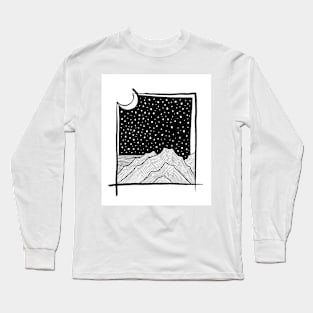 Starry night in mountains. Long Sleeve T-Shirt